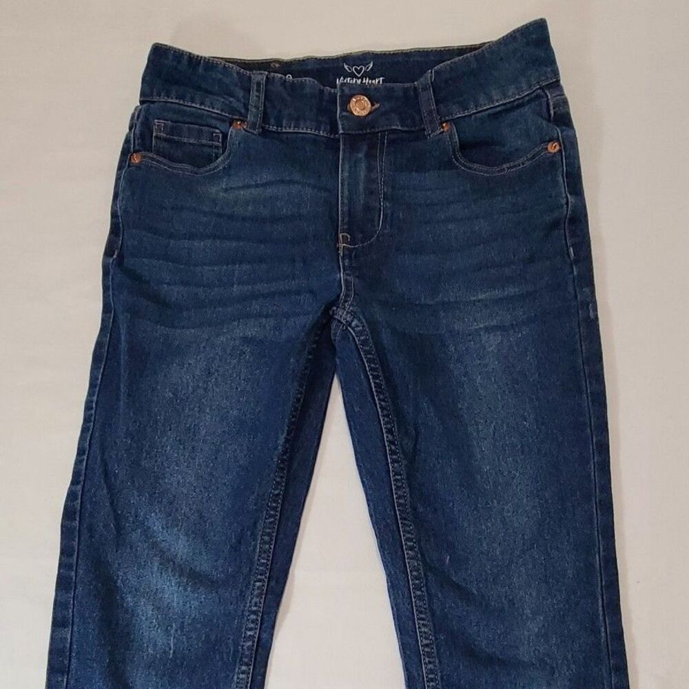 Victory Heart Slim Fit Jeans Girls Size 10 Blue Stretch Denim Mid Rise